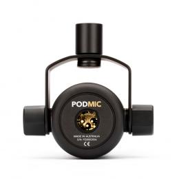 RODE PodMic кардиоидный динамический микрофон. Частотный диапазон 50 Гц - 13 кГц, осевой приём, балансный выход 320 Ом, вес 937 г - 2