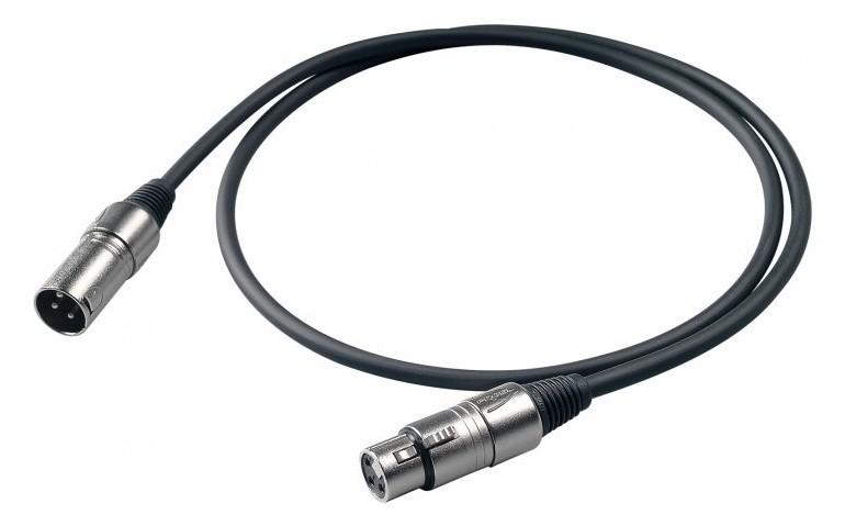 Proel BULK250LU1 микрофонный  кабель, XLR папа XLR мама, длина - 1м